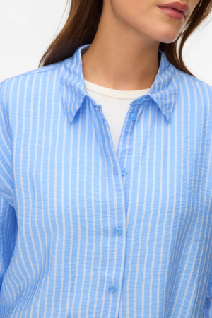 Kaja Ls Shirt - Vista Blue Sandra