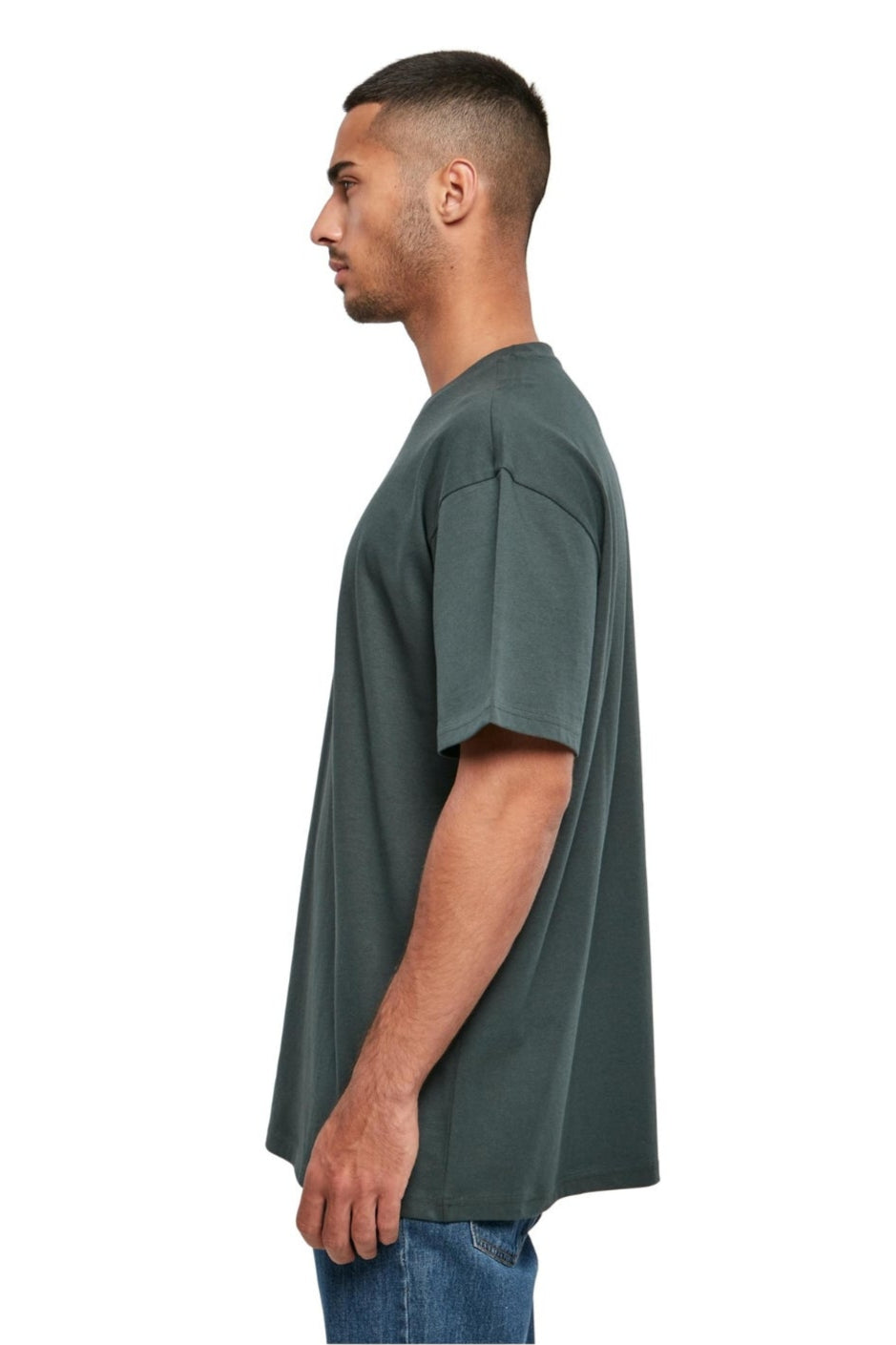 Raskas Oversized T -paita - Bottlegreen