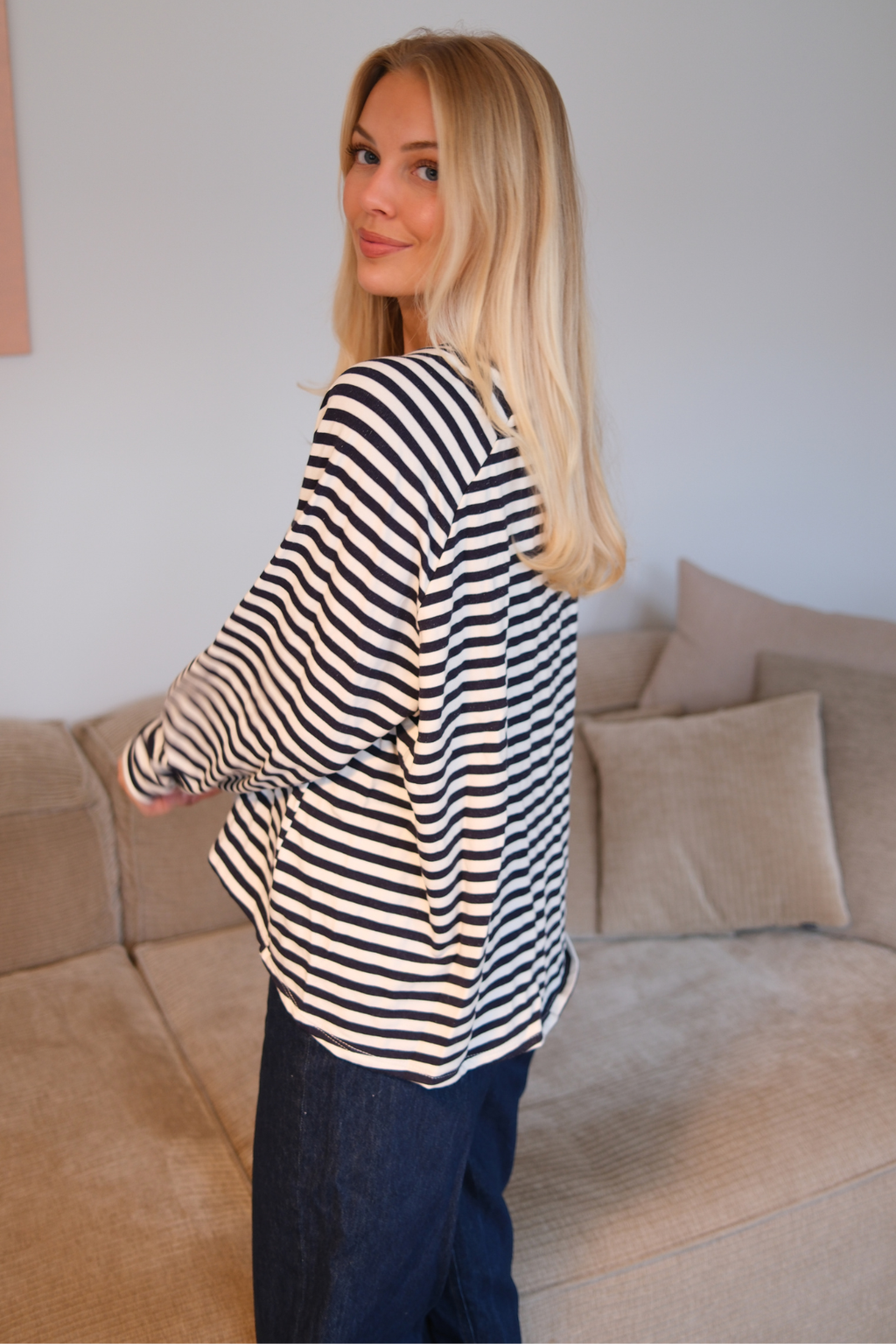 Raidallinen paita - Sininen