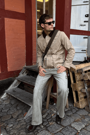 Twill -takki - tumma hiekka