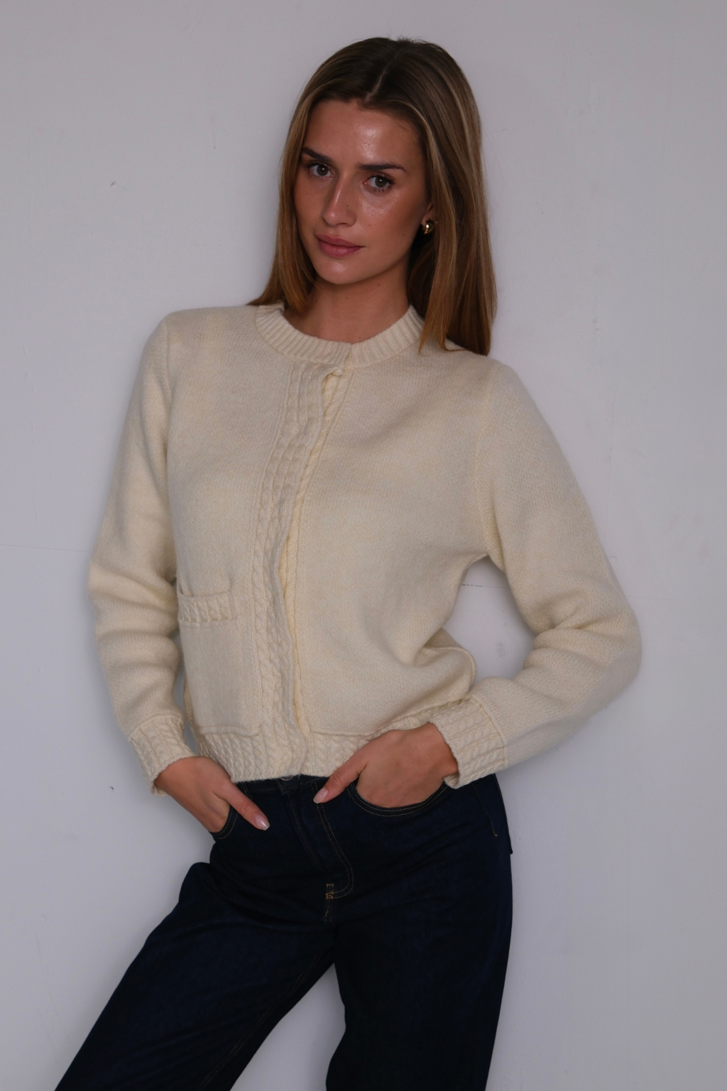 Emilie Knit -neuletakki - beige