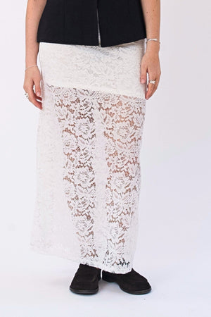 Amara Lace Maxi -hame - valkoinen