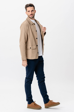 Twill -paitatakki - tumma hiekka