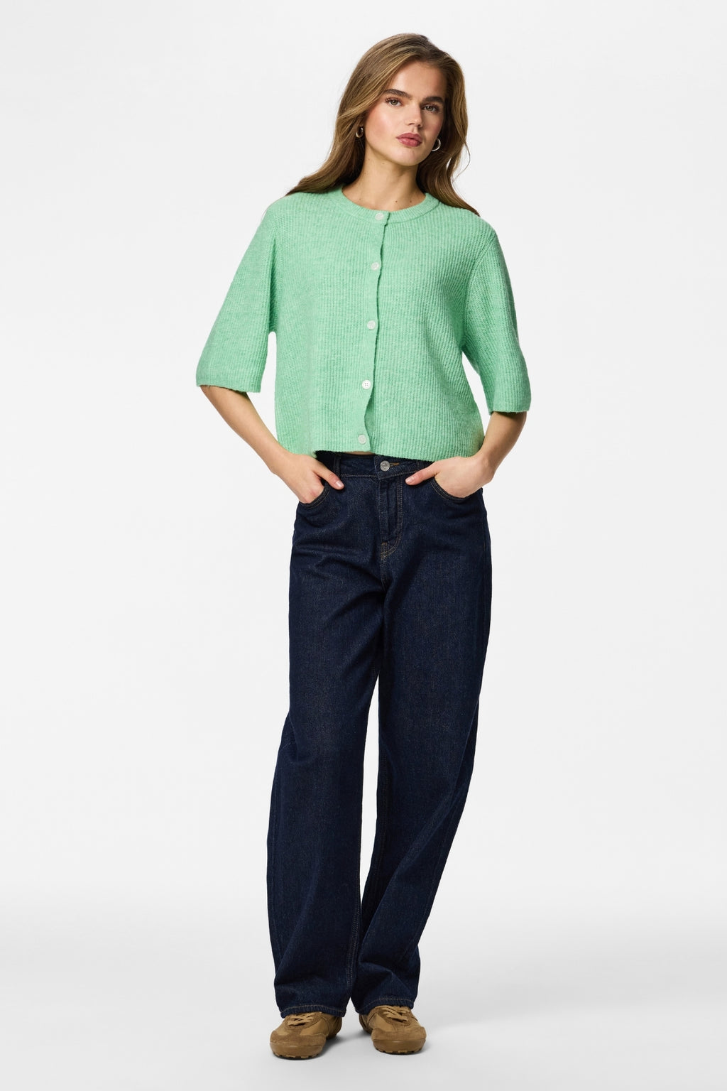 Silly O-neck neuletakki - Sprucestone Melange