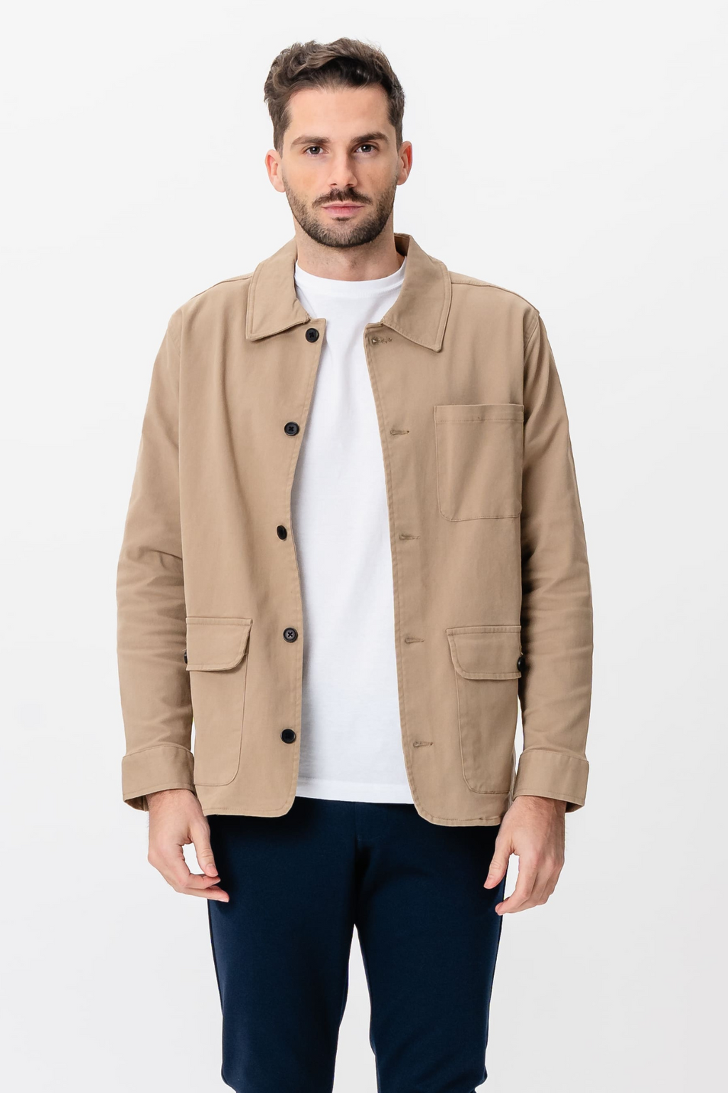 Twill -paitatakki - tumma hiekka
