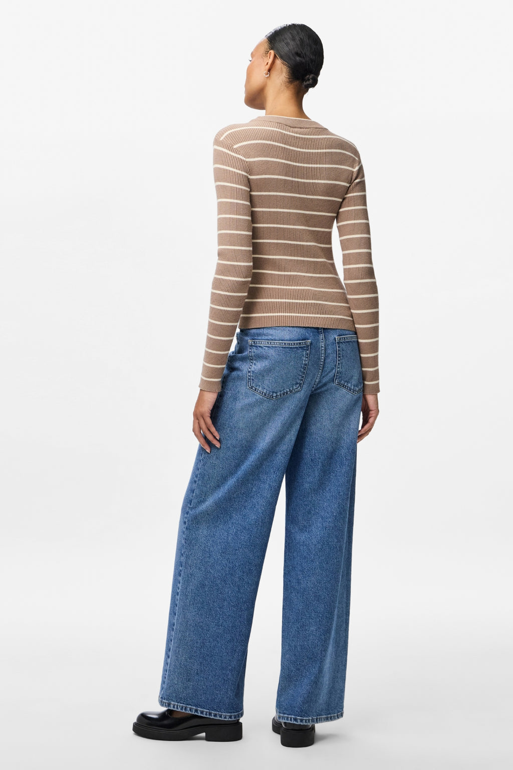 Mira New O-Neck Knit - Greige/Birch