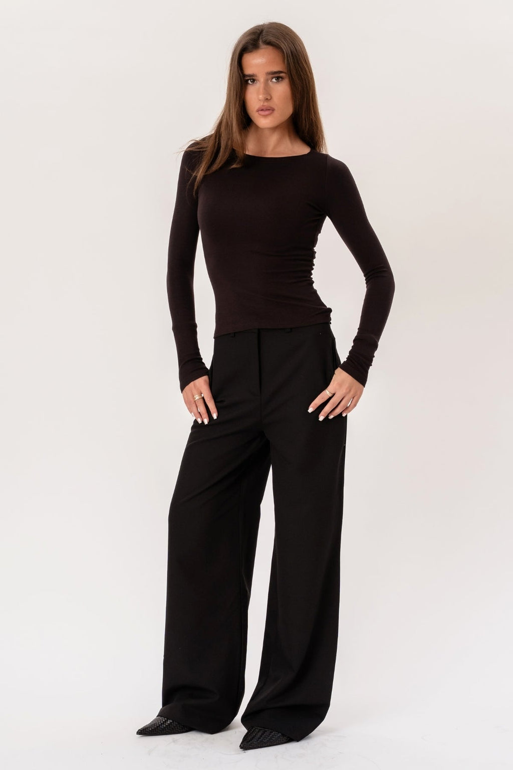 Rosalie Wide Pants - Musta