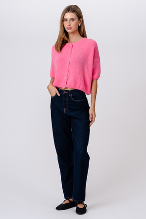 Mary lyhythihainen neule - Vauvan pinkki