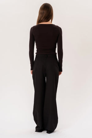 Rosalie Wide Pants - Musta
