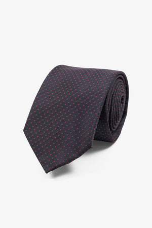 Tie - musta/punainen katkoviiva