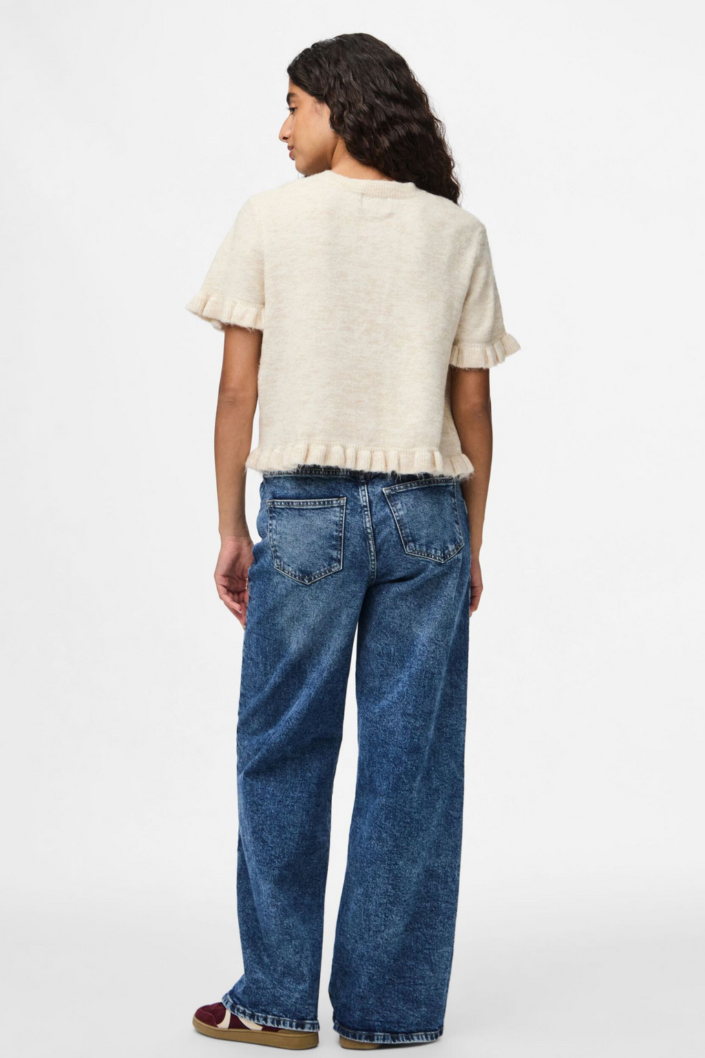 Lydia Frill Knit Cardigan - Koivu