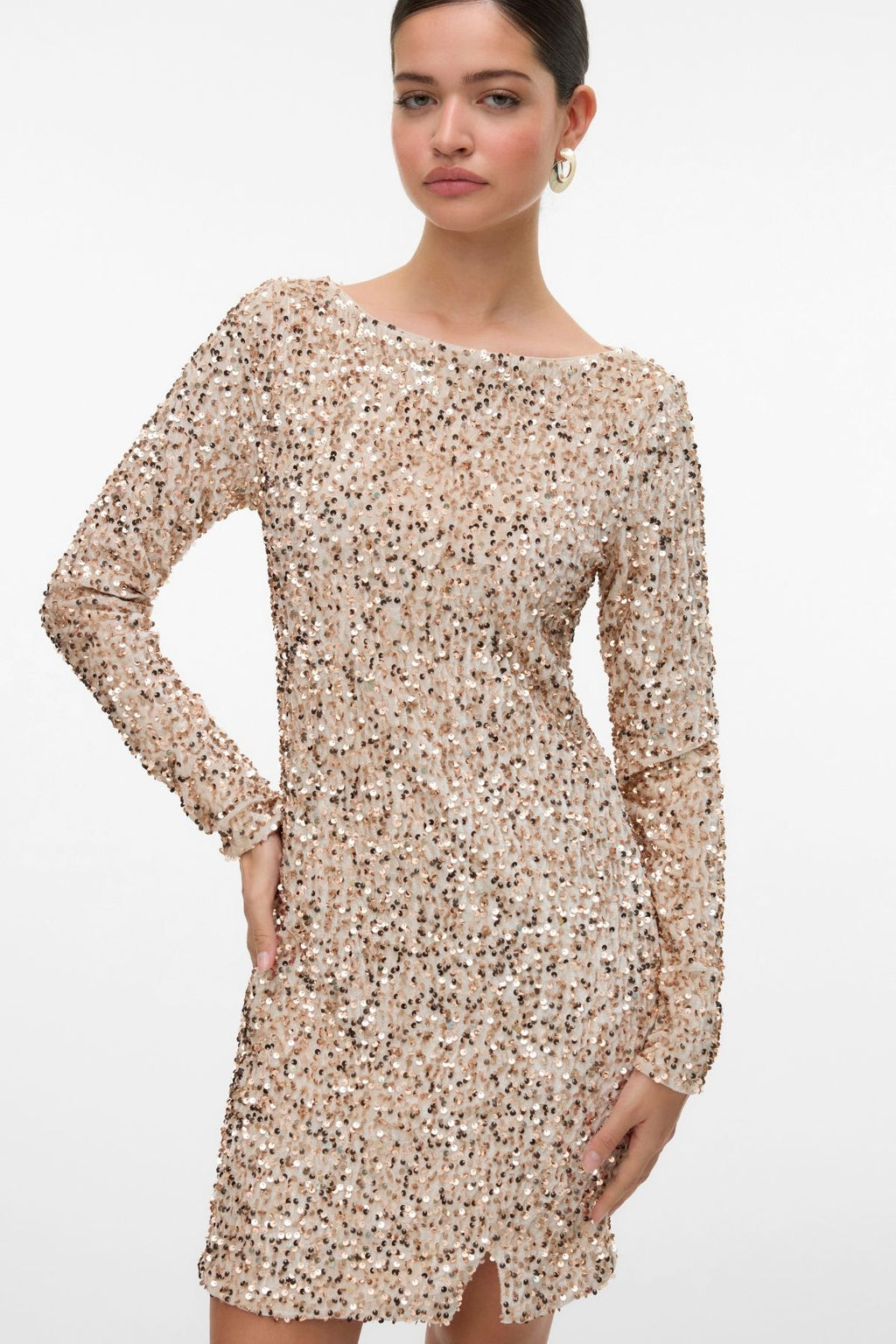 Bella Short mekko - Pumice Stone Champagne