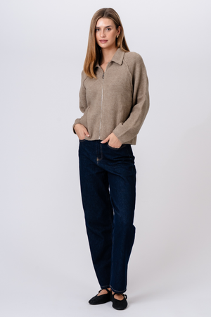 Selma Knit vetoketju - beige