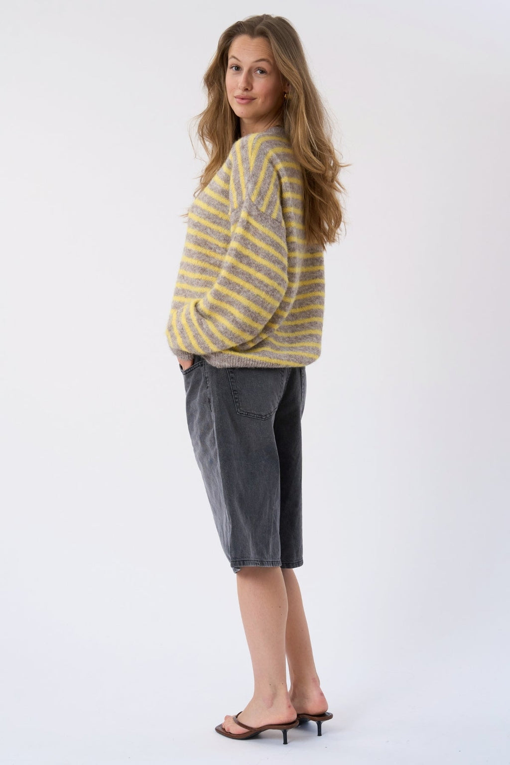 Sienna Striped Knit - beige/keltainen
