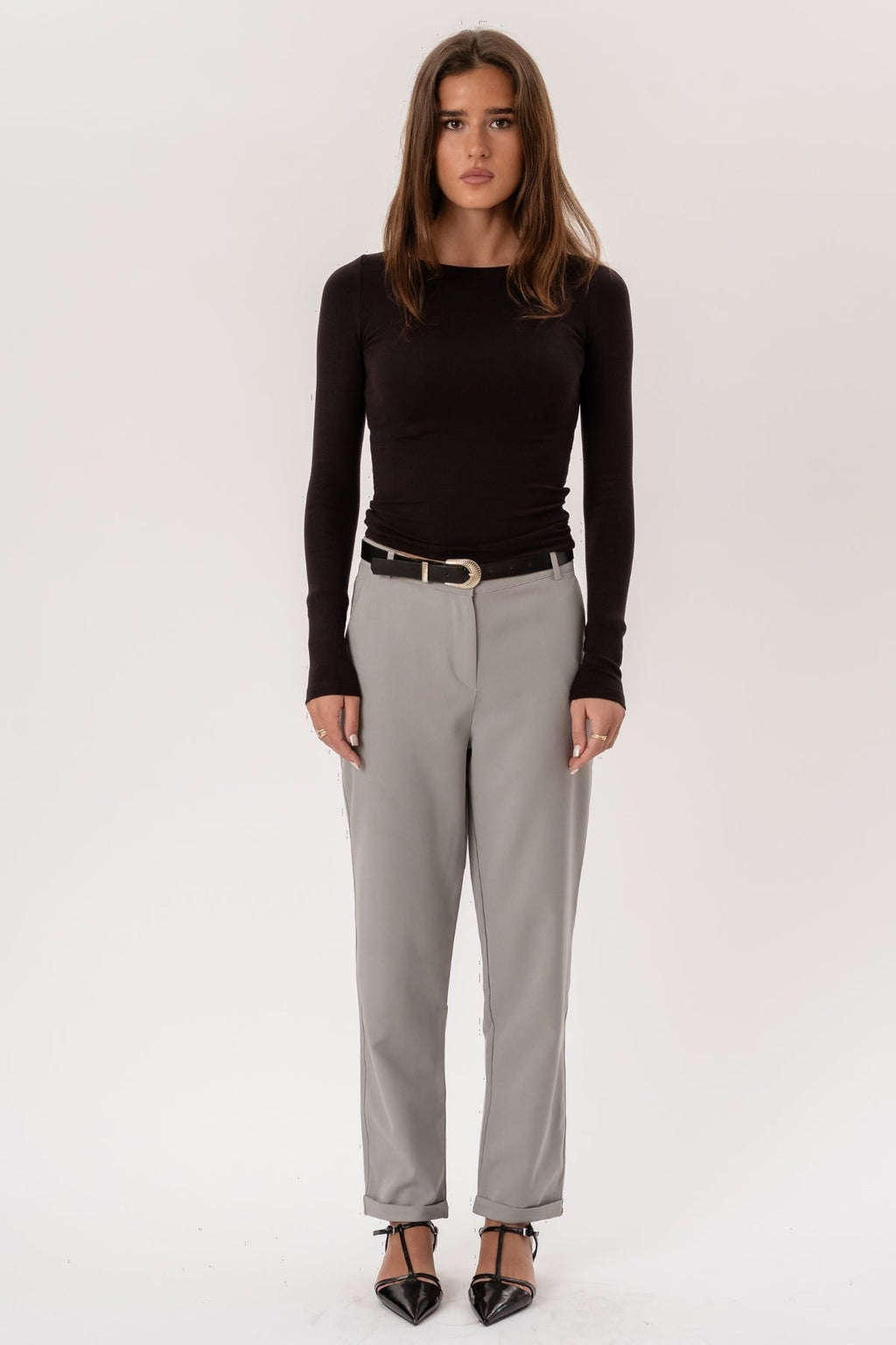 Josephine Pants - Harmaa