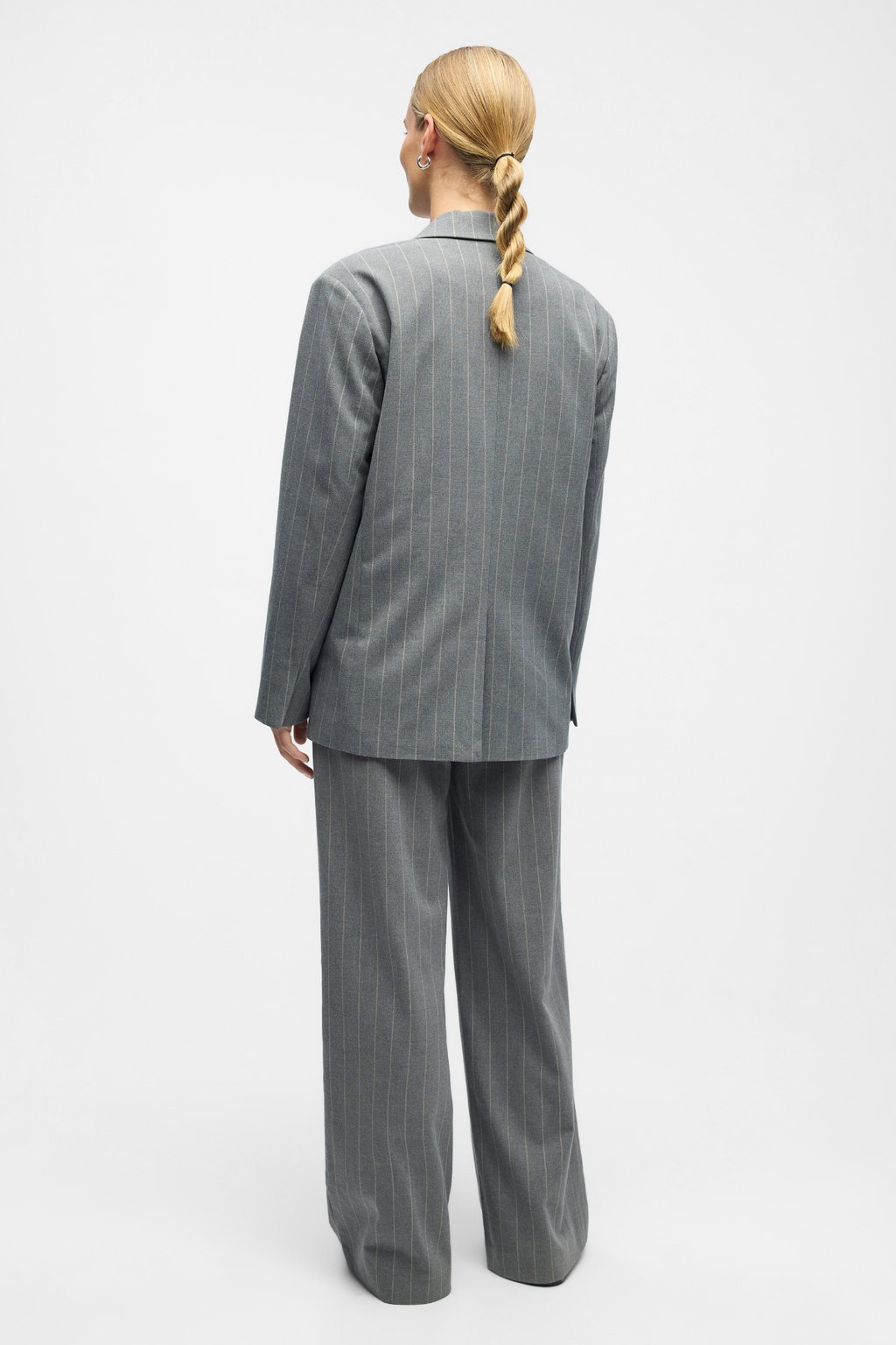 Lisa Blazer - Keskikokoinen harmaa melange