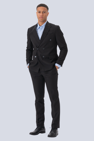 Premium Kaksirivinen puku (musta)