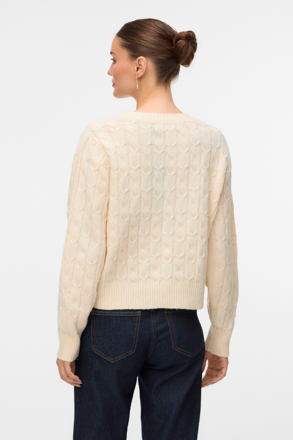 Oinas O -kaula -kaapelin pullover - koivu