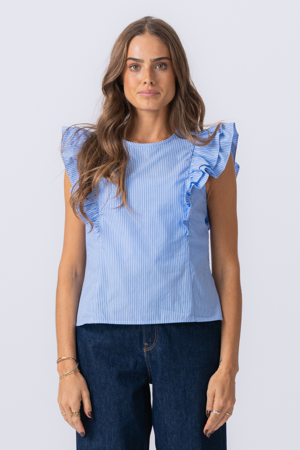 Aila Top - Pikku poika sininen / valkoinen