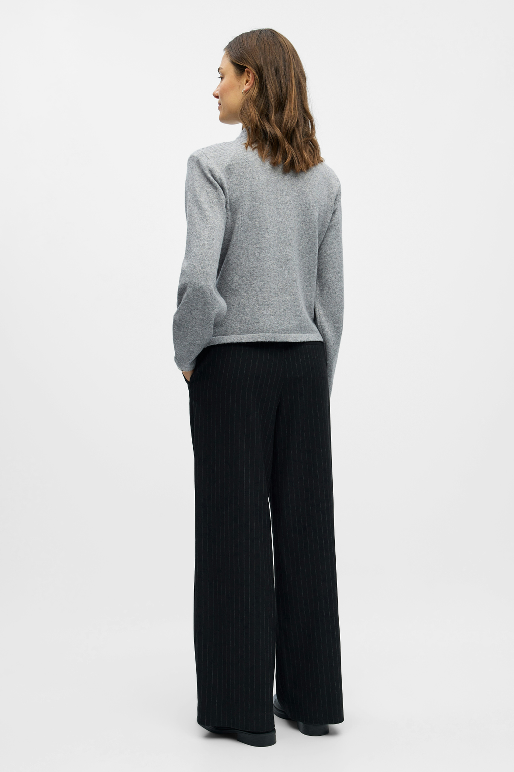 Zari neulottu neuletakki - keskikokoinen harmaa melange