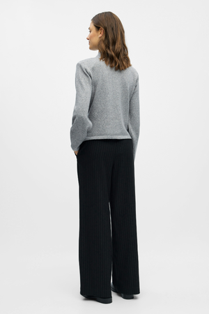 Zari neulottu neuletakki - keskikokoinen harmaa melange