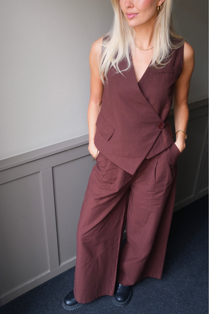 Melissa leveä Pants - ruskea