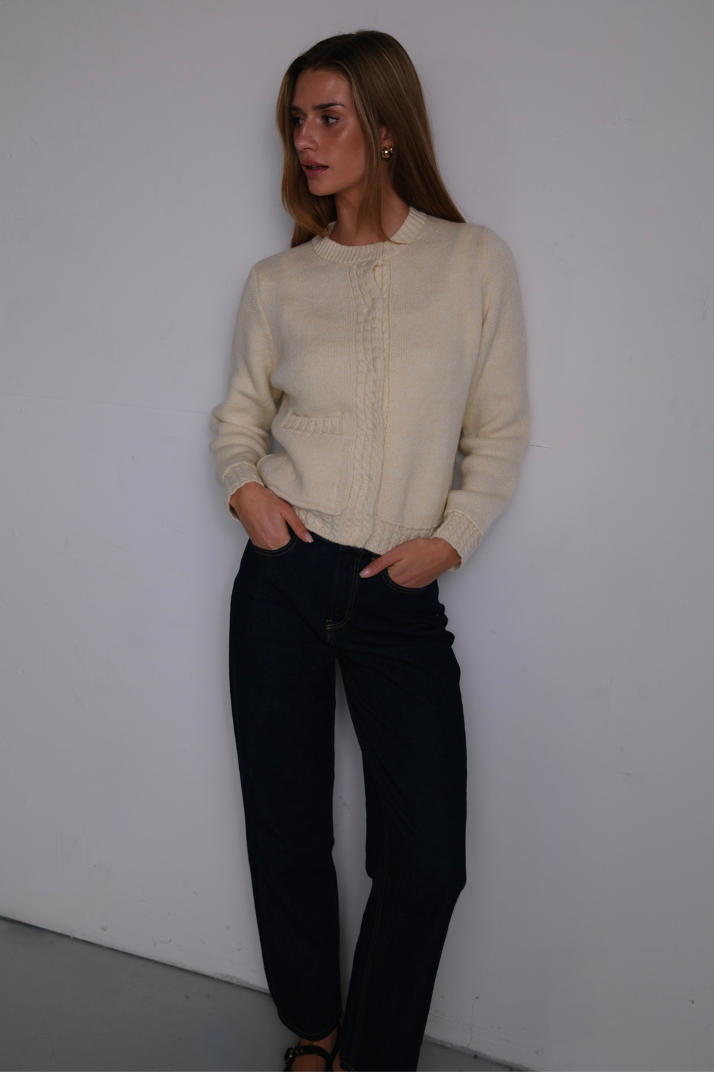 Emilie Knit -neuletakki - beige