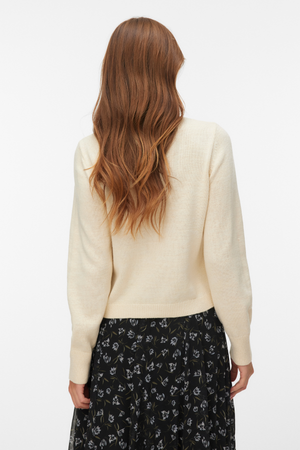 Camille O-neck neuletakki - koivu