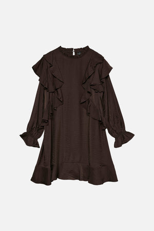 Lizzi Short Flounce -mekko - Chocolate Torte