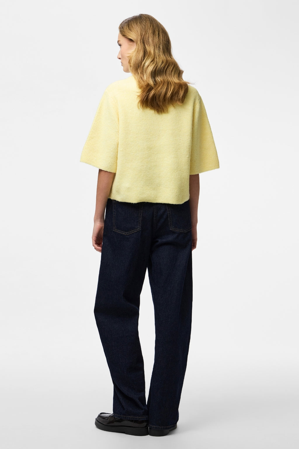 Silly O-neck neuletakki - vaalea banaanimelange