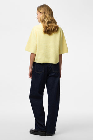 Silly O-neck neuletakki - vaalea banaanimelange