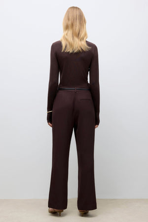 Upama Pant - Chocolate Plum