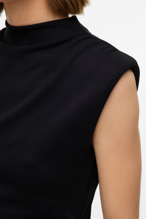 Nelli High Neck lyhyt mekko - musta