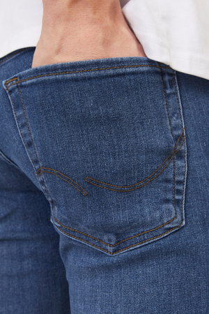 Glenn Stretch Farkut - Denimin sininen (ohut istuvuus)