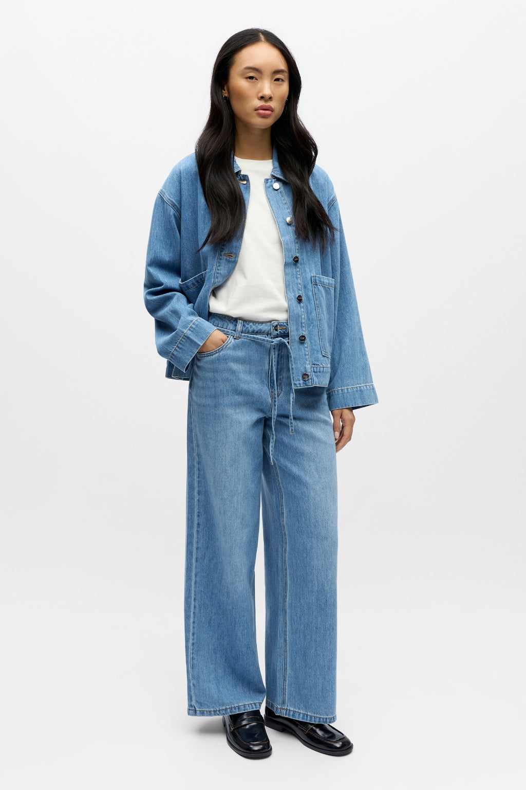 Rosie Wide Jeans - vaaleansininen denim