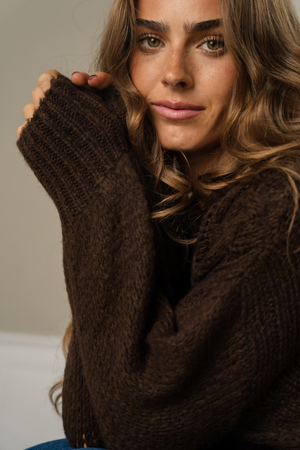 Puuvillaneule - ruskea