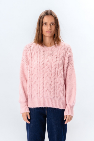 Emma Cable Knit - Candy pinkki