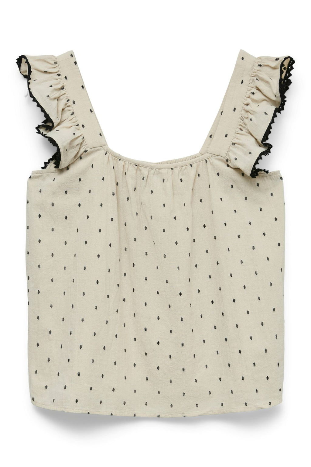 Pretty Dobby Top - Kaurapuuro Black Dobby