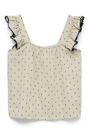 Pretty Dobby Top - Kaurapuuro Black Dobby
