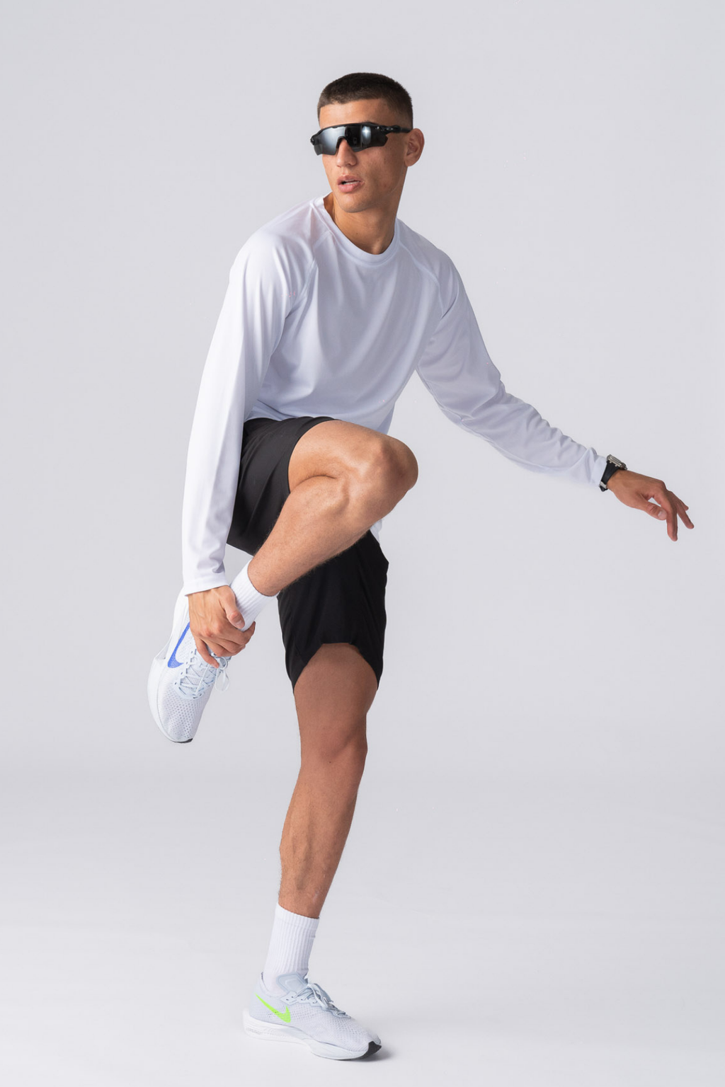 Longsleeve Training T -paita - valkoinen