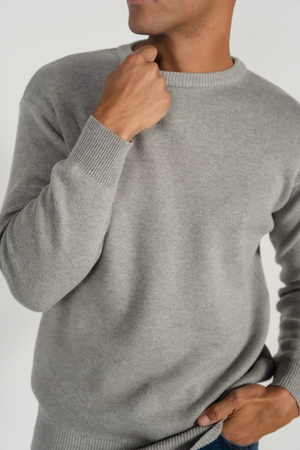Crewneck Knit -villapaita - vaaleanharmaa