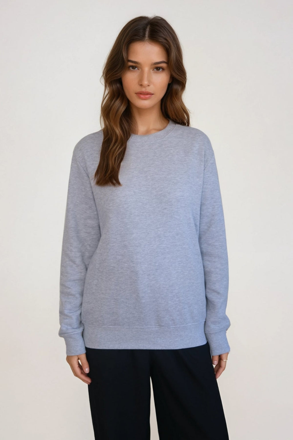 Essential Crewneck - harmaa melange