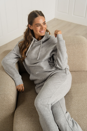 Essential-huppari - harmaa melange