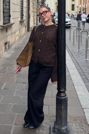 Puuvillaneule - ruskea