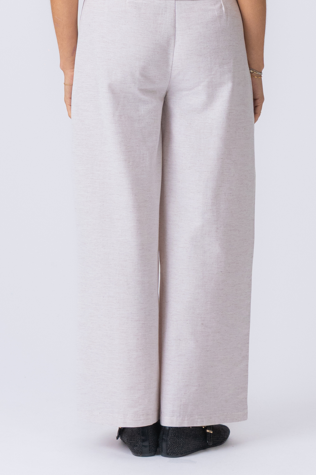 Melissa leveä Pants - vaaleanharmaa