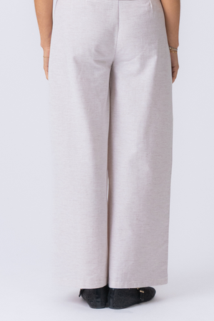 Melissa leveä Pants - vaaleanharmaa