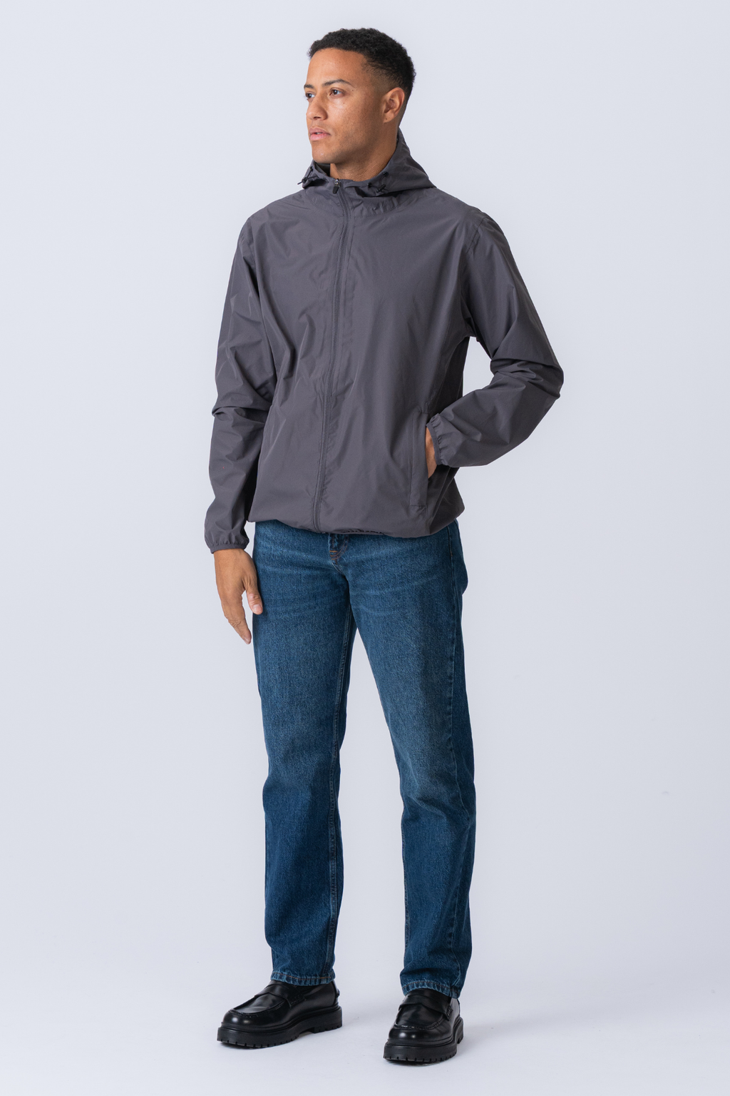 Windbreaker - tummanharmaa