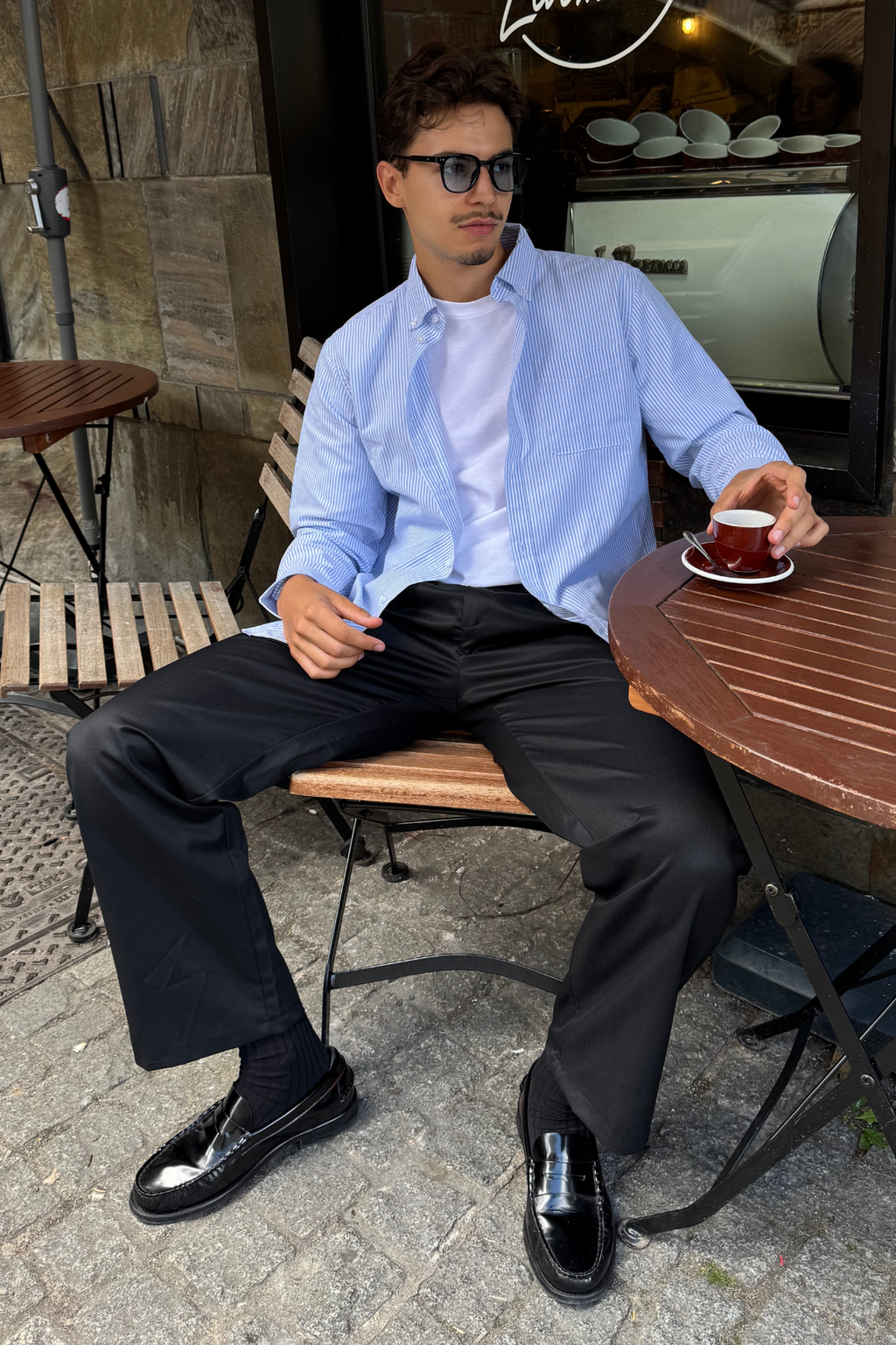 The Original Performance Oxford -paita - vaaleansininen/valkoinen