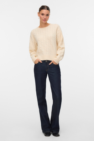 Oinas O -kaula -kaapelin pullover - koivu