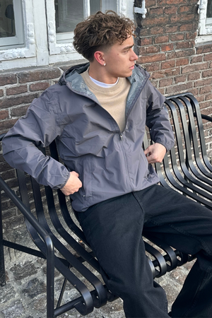 Windbreaker - tummanharmaa